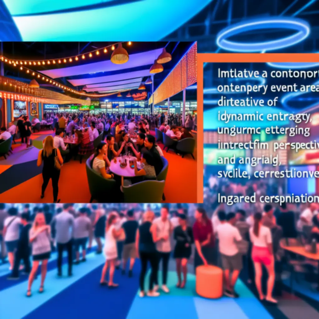 Immersive event atmosphere with guests enjoying a vibrant themed experience