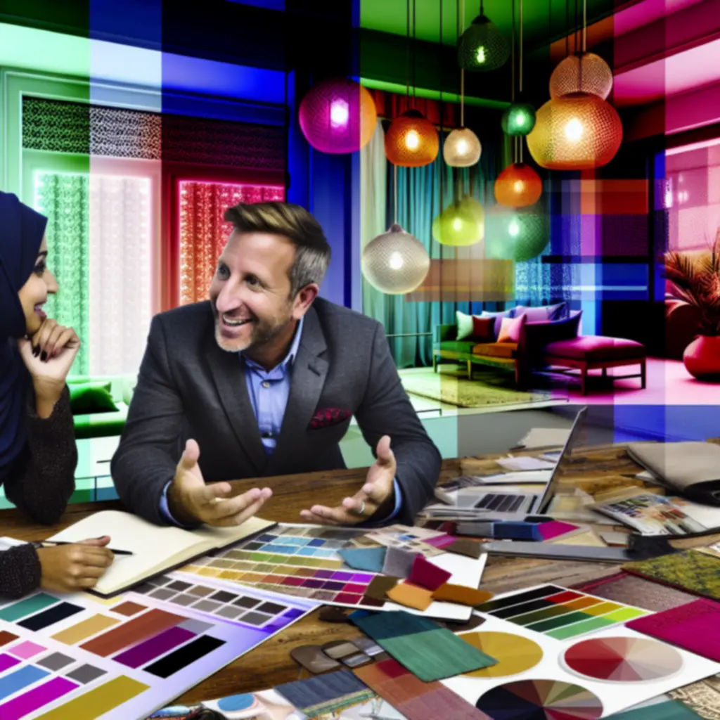 Event planners collaborating over a custom event design concept