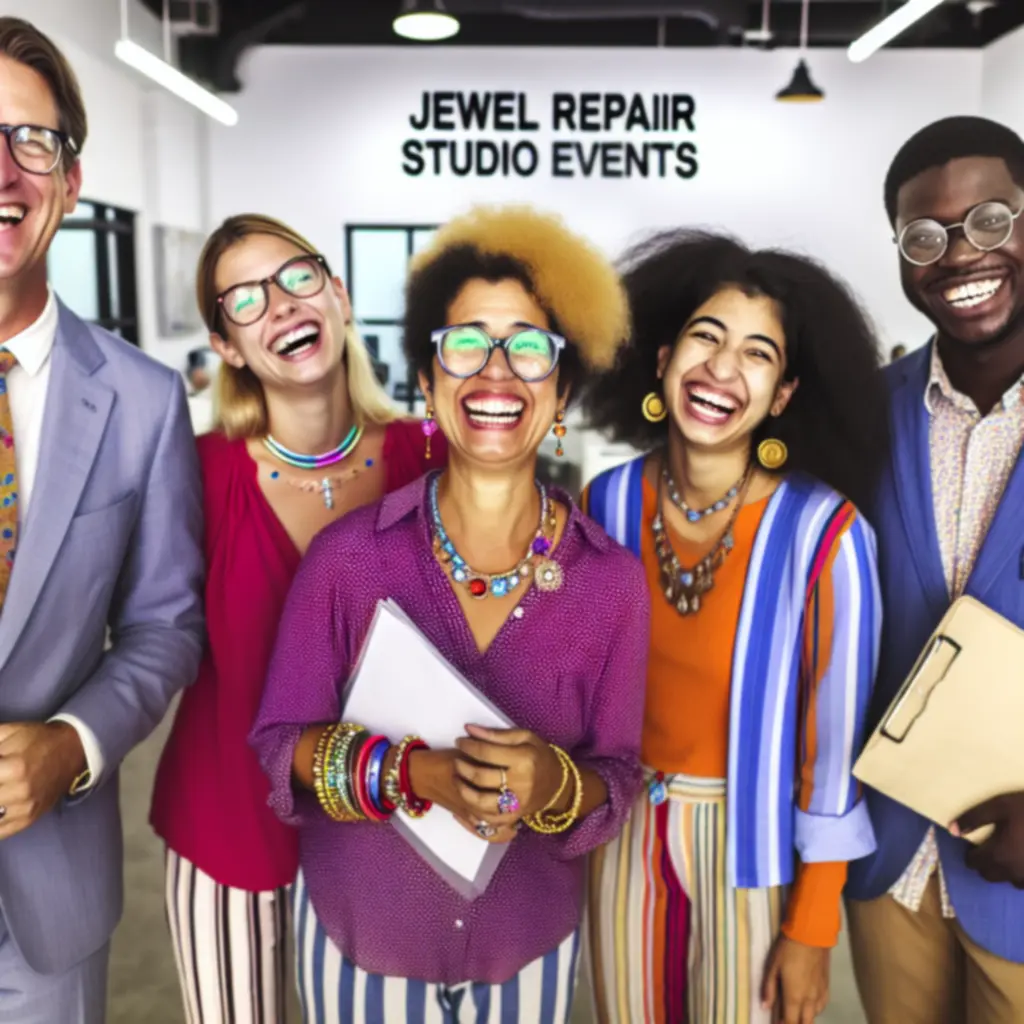 Jewel Repair Studio Events team in a modern studio setting