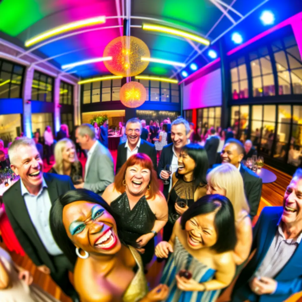 Guests enjoying a vibrant immersive event experience
