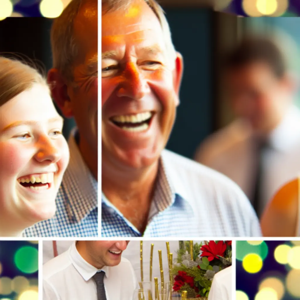 Guests laughing and enjoying themselves at an event
